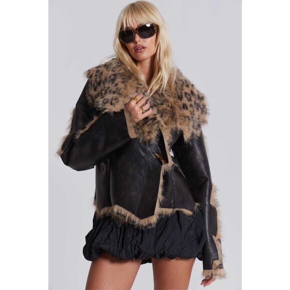 Jaded London Black and Brown Leather Jacket - Picture 14 of 14